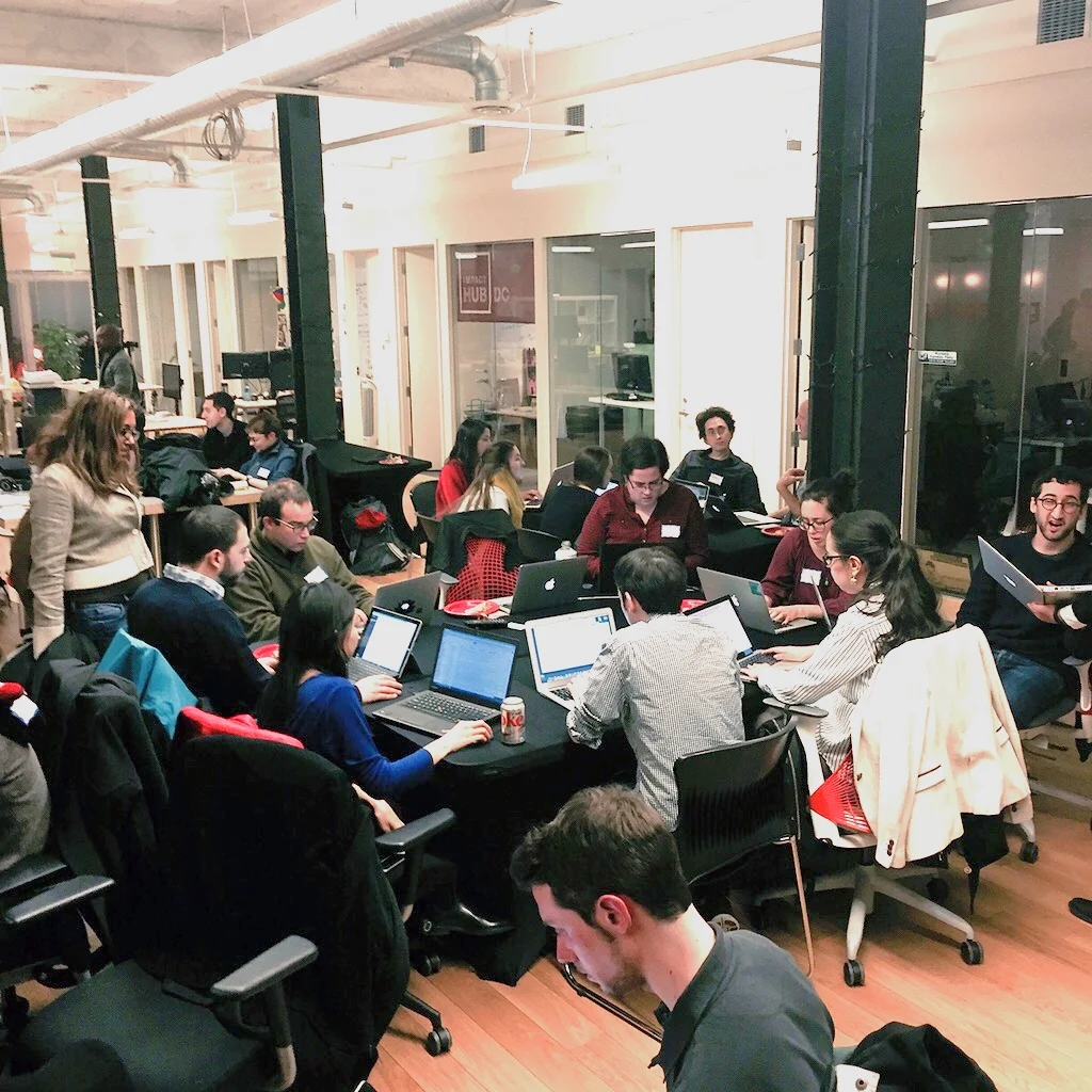 The affordable housing group gathered at Code for DC on January 14, 2015.
