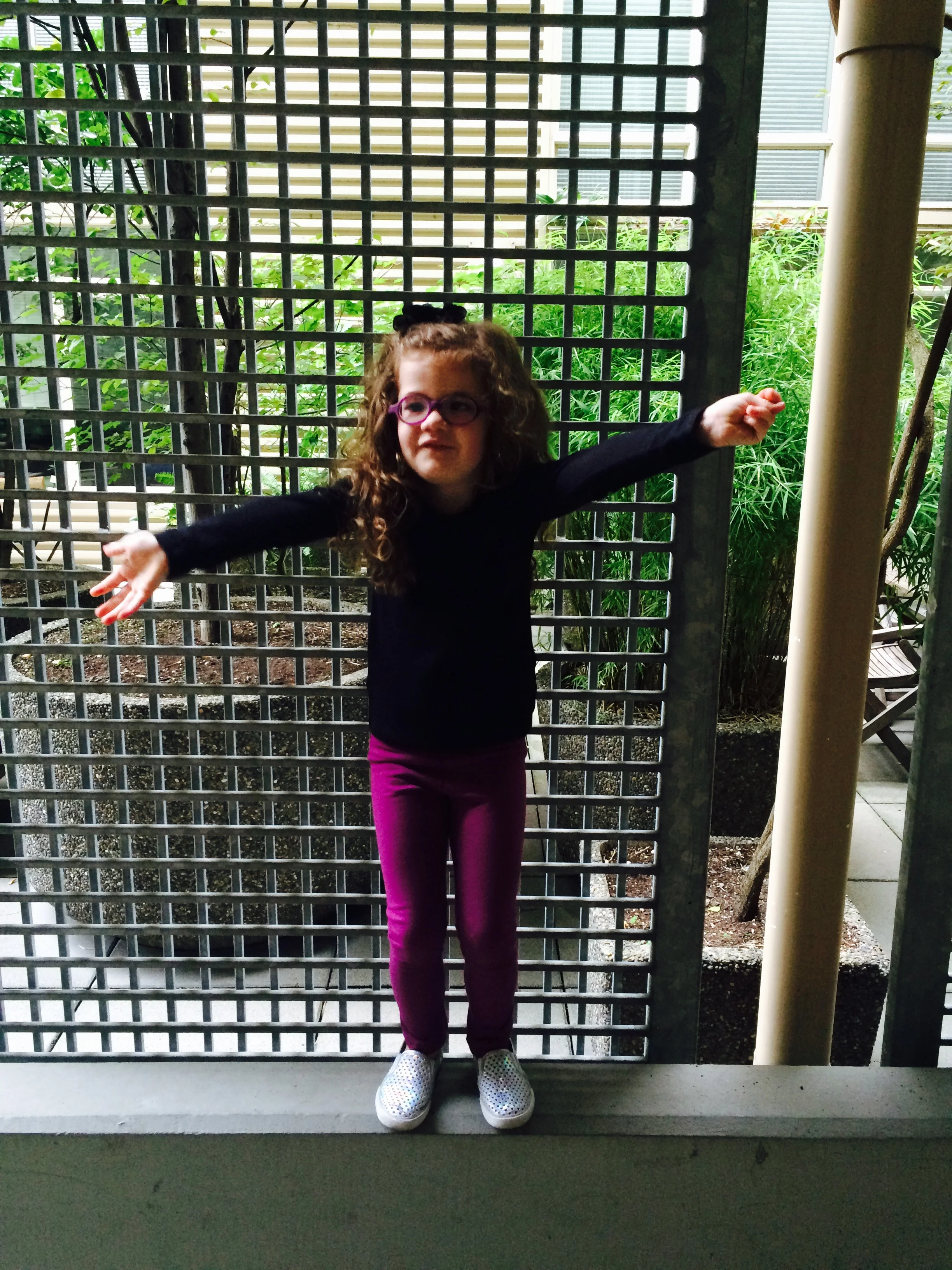 Violet was SO excited for her first day back to preschool!