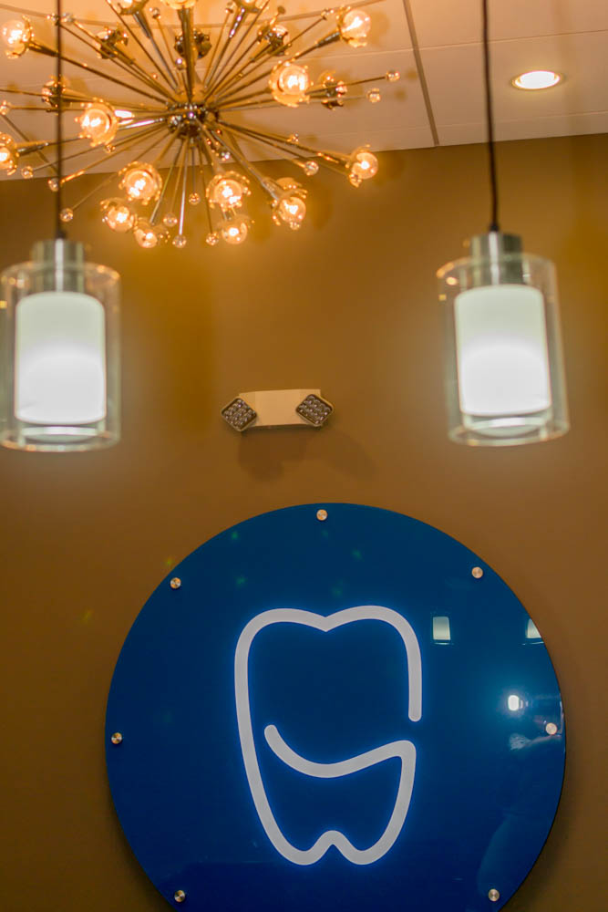 Pittsburgh Pediatric Dentist Reception Chandelier