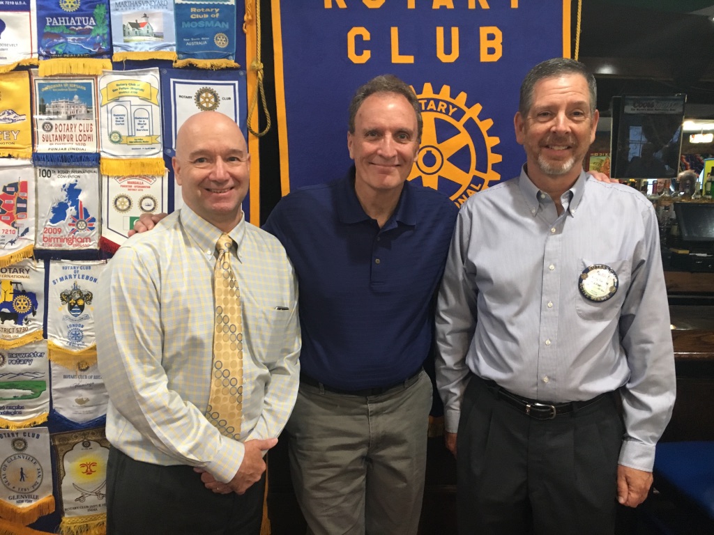 Founder Nick with Dave Wright, Red Hook Rotary Vice President, and Barry Ramage, Red Hook Rotary President.