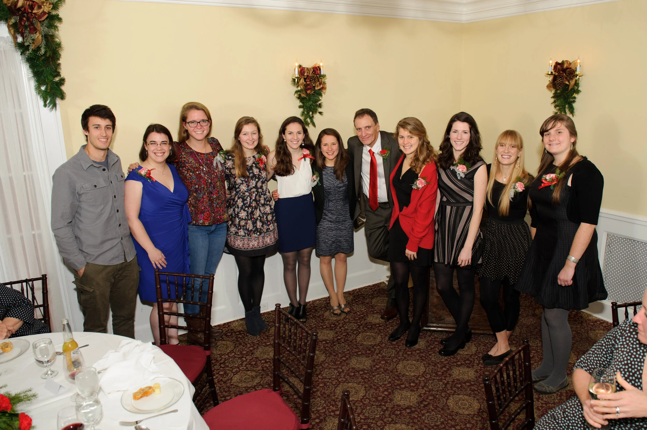 Inaugural AFF Community Event, December 2015 (Ambassadors Pictured) Robinson Greig, Sara Thompson, Julie Zemke, Betsy Kirtland, Megan Sanger, Cassidy Blundell, Jess Nielson; (Directors Pictured_ Sophie Laing, Ali Fraenkel, Nick Ascienzo, and Brittany Mosher.