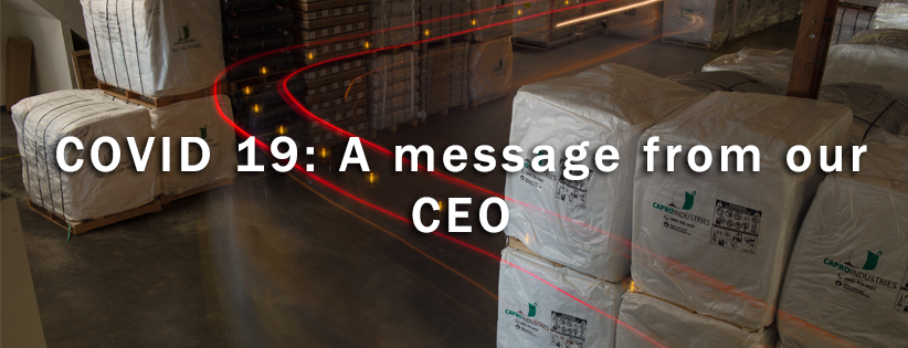 COVID 19: A message from our CEO