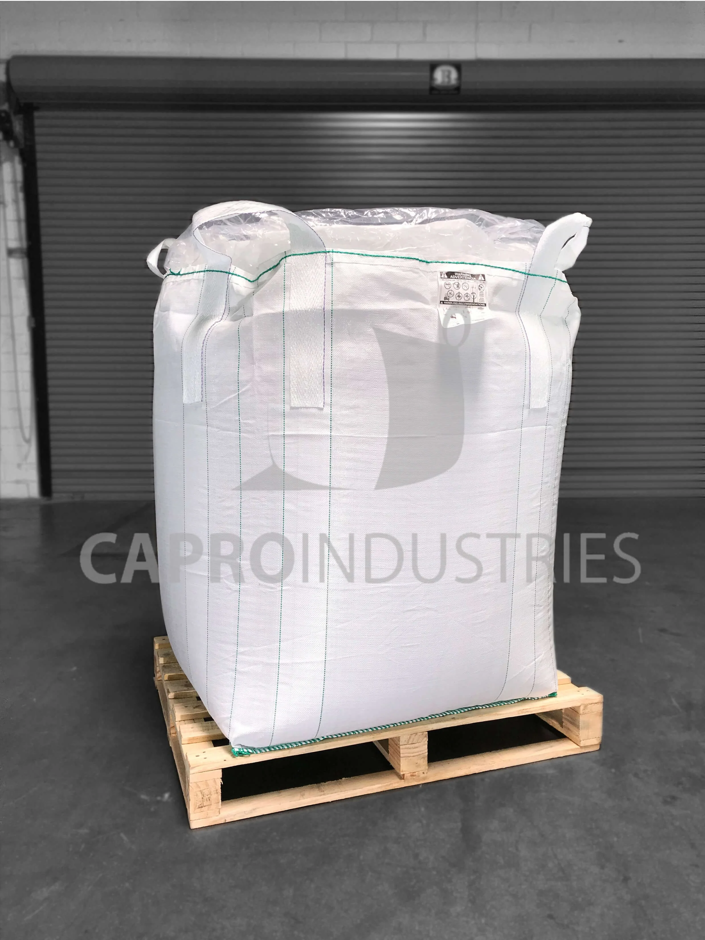 35x35x46 FIBC bulk bag with skirt top and plain bottom coated polypropylene fabric