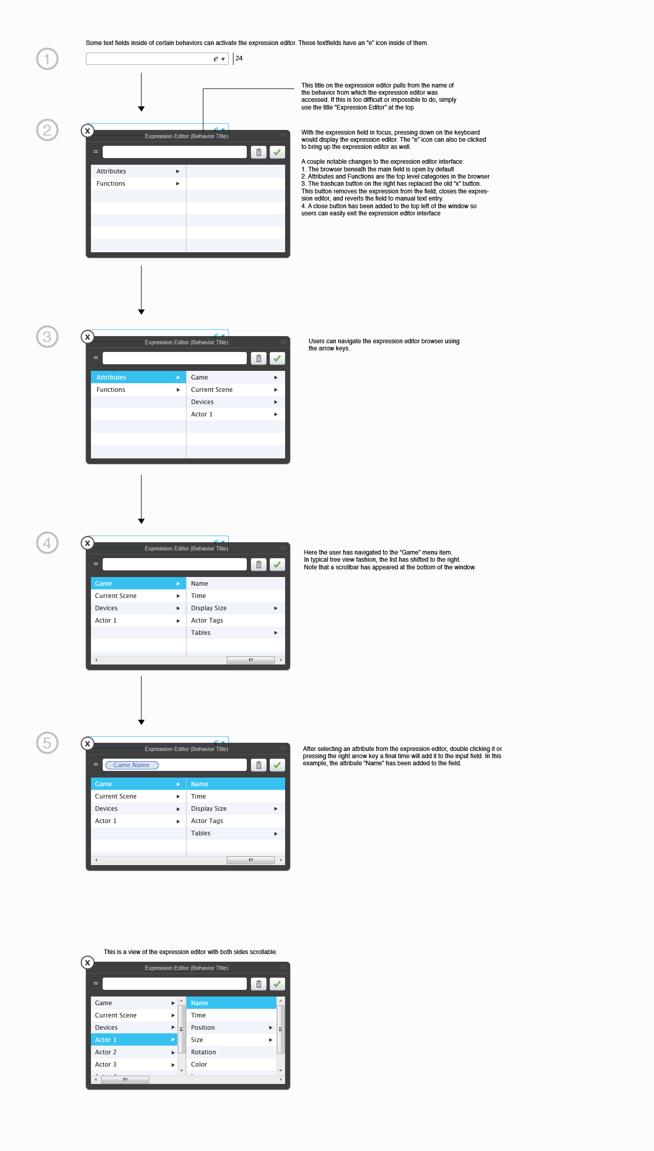 A quick flow for browsing attributes.