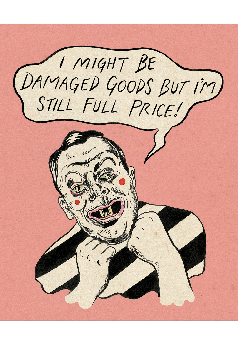 damaged goods print: pink — puppyteeth studios