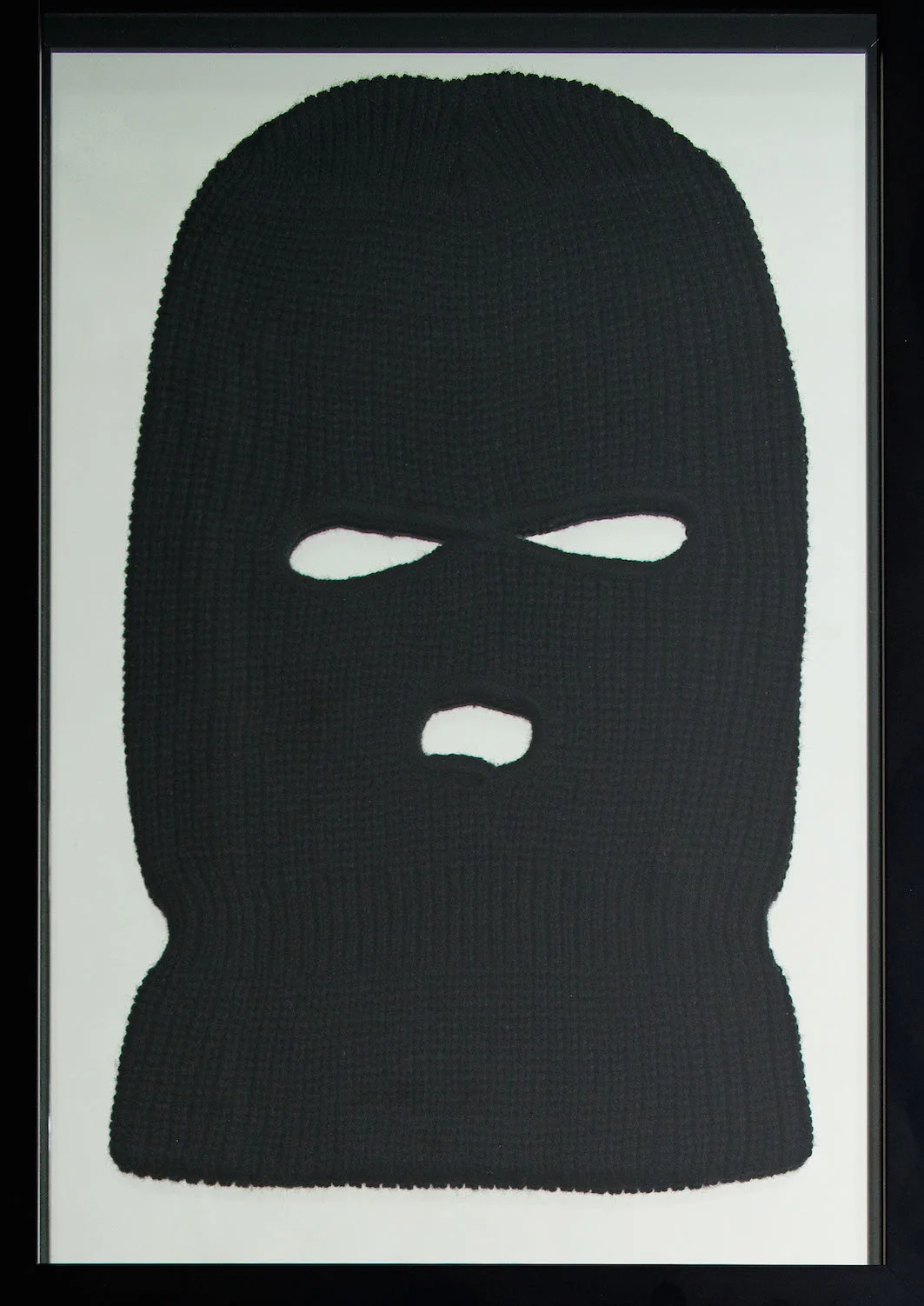  Alexandra Baumgartner, no one is innocent, black balaclava on mirror glass, framed, 45 x 31 cm, 2014
Normal.dotm
0
0
1
56
321
Privat
2
1
394
12.0
0
false
21
18 pt
18 pt
0
0
false
false
false
/* Style Definitions */
table.MsoNormalTable
{mso-style-name:"Normale Tabelle";
mso-tstyle-rowband-size:0;
mso-tstyle-colband-size:0;
mso-style-noshow:yes;
mso-style-parent:"";
mso-padding-alt:0cm 5.4pt 0cm 5.4pt;
mso-para-margin:0cm;
mso-para-margin-bottom:.0001pt;
mso-pagination:widow-orphan;
font-size:12.0pt;
font-family:"Times New Roman";
mso-ascii-font-family:Cambria;
mso-ascii-theme-font:minor-latin;
mso-fareast-font-family:"Times New Roman";
mso-fareast-theme-font:minor-fareast;
mso-hansi-font-family:Cambria;
mso-hansi-theme-font:minor-latin;} Alexandra Baumgartner deals with the unfathomable depths of the human soul. For the exhibition the artist created a work dealing with the dark side of raising funds. No One is Innocent (2014) reveals a hooded ski mask on mirrored glass, showing the reflection of the viewer. The title refers to a song by the band Sex Pistols that they recorded with legendary thief Ronald Biggs in 1978.