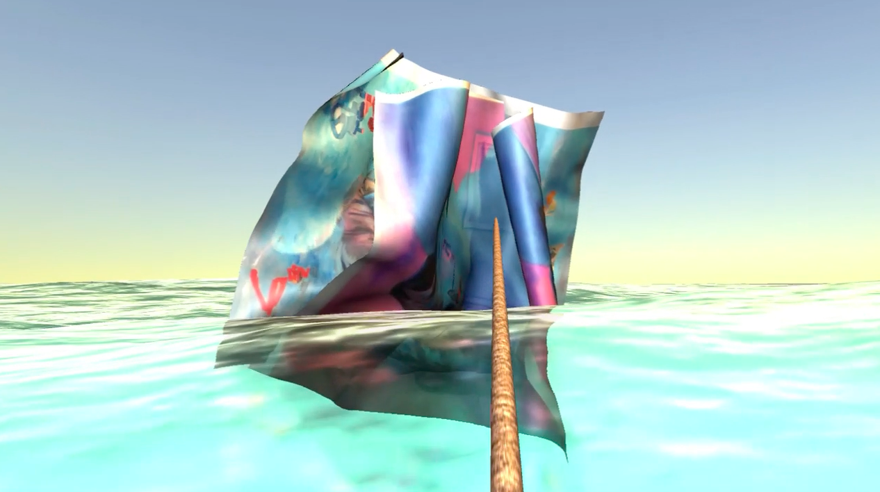 Rachel Rossin, Just a Nose, artistic VR experience, still, 2016