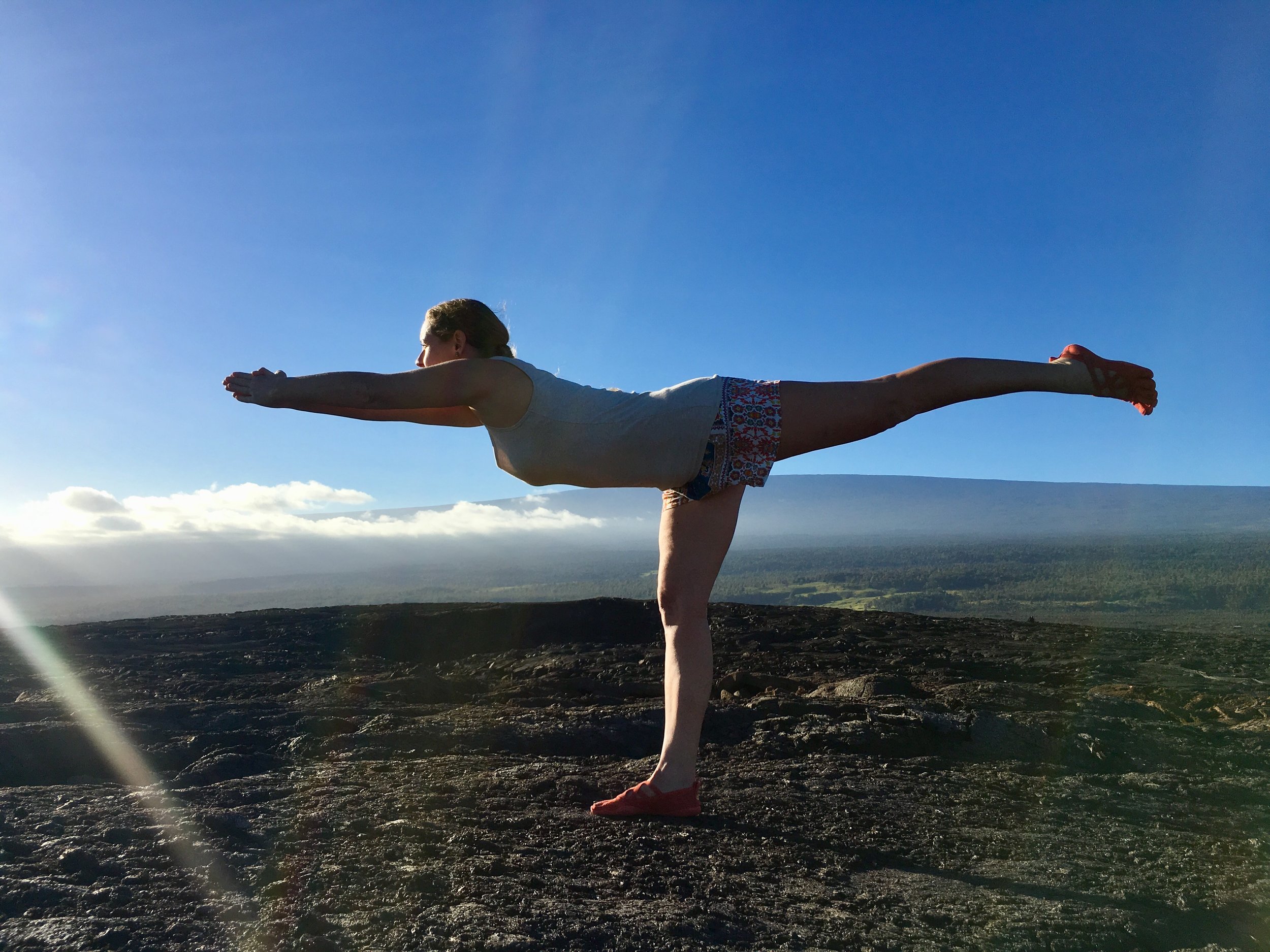 virabhadrasana 3 (warrior/hero pose). Photo by traviselder.media
