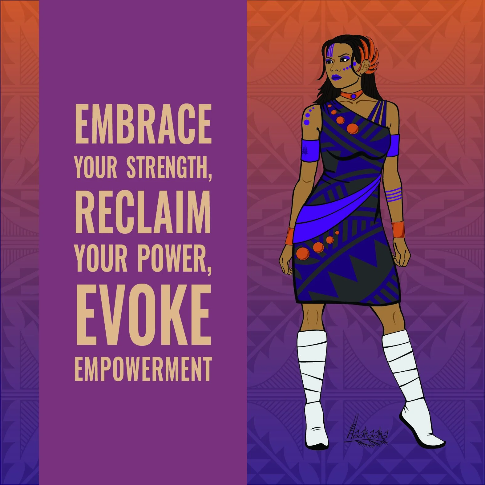 Embrace, Reclaim, Evoke - 5 X 5 Vinyl Decal Art