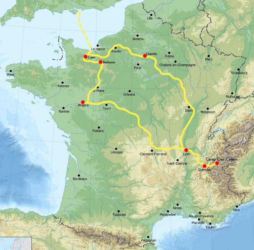 Our Route and Cities Visited