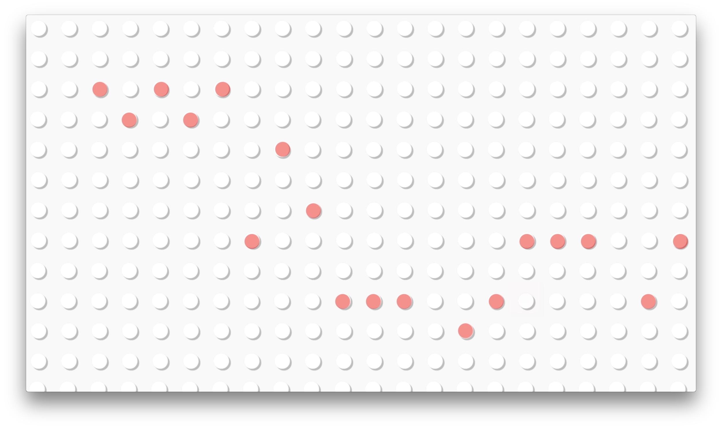  Pegs light up to show where Legos should be placed for chosen song 