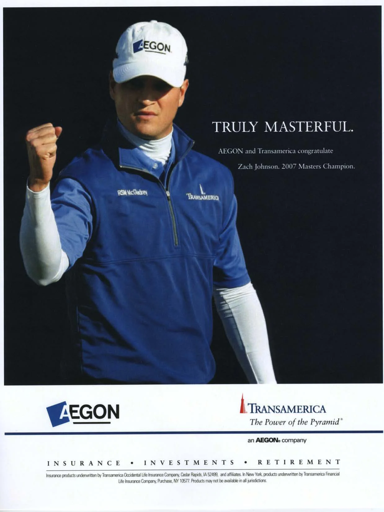 consumer ad Masters' champion zach johnson