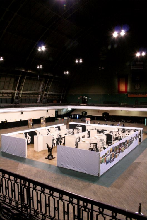 1/4 size replica of original layout of 1913 armory show 