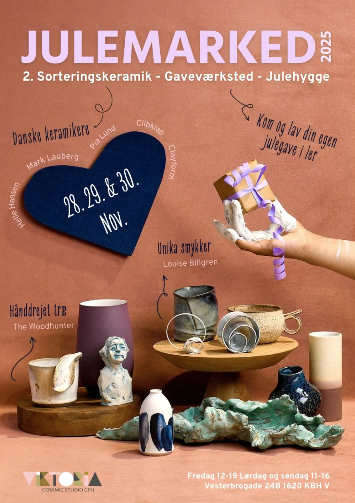 Julemarked på keramikværkstedet 