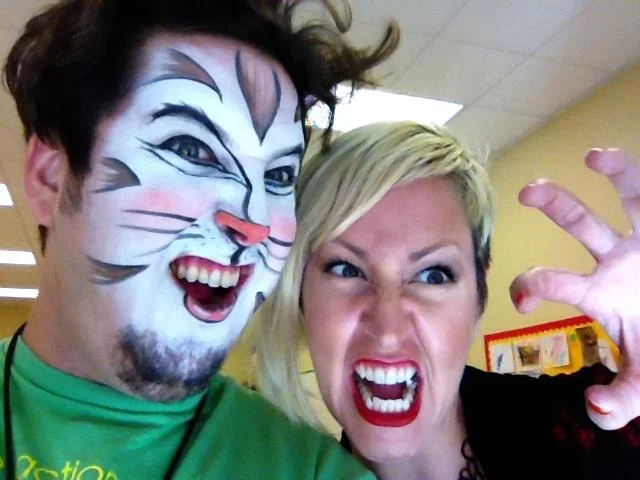 Animal makeup workshop for an after school middle school program. Makeup by Tara Cooper. 