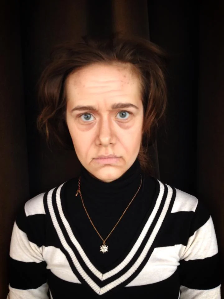 Old Age Makeup Day. Executed by student, Cheyenne Barton. 