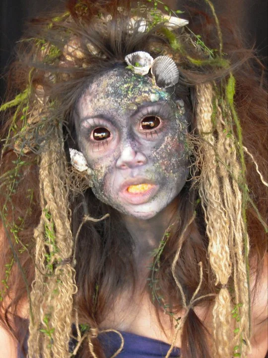 A close-up of one of the Advanced Makeup Design class' final Design Projects beautifully executed by student, Austin Rausch. 