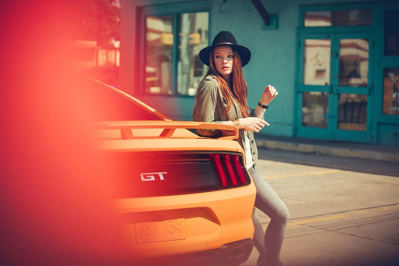 Hair and Makeup by Tara Cooper. Photography by Curtet Photography & Motion for 2018 Ford Mustang. 