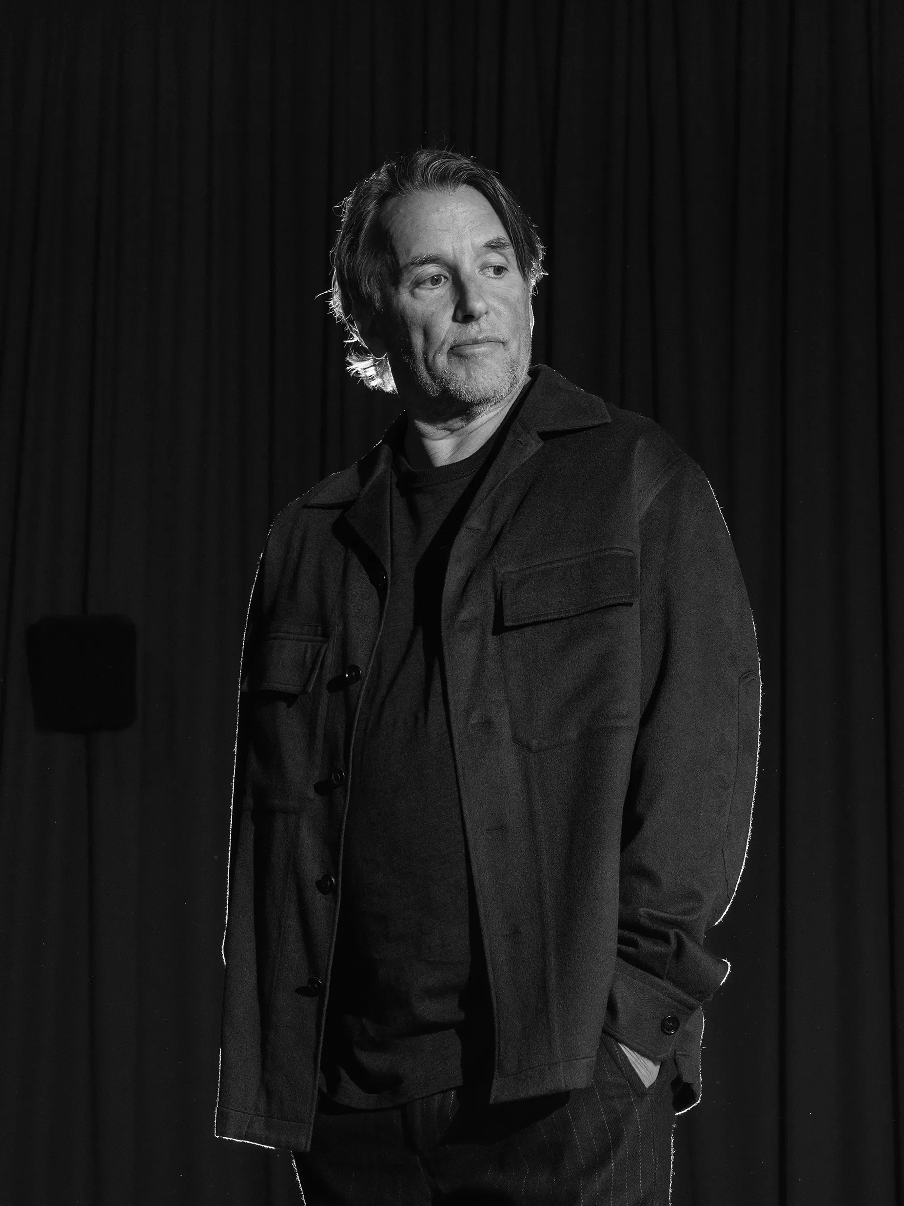 Grooming on Rick Linklater for the New Yorker. Photo by Eli Durst.