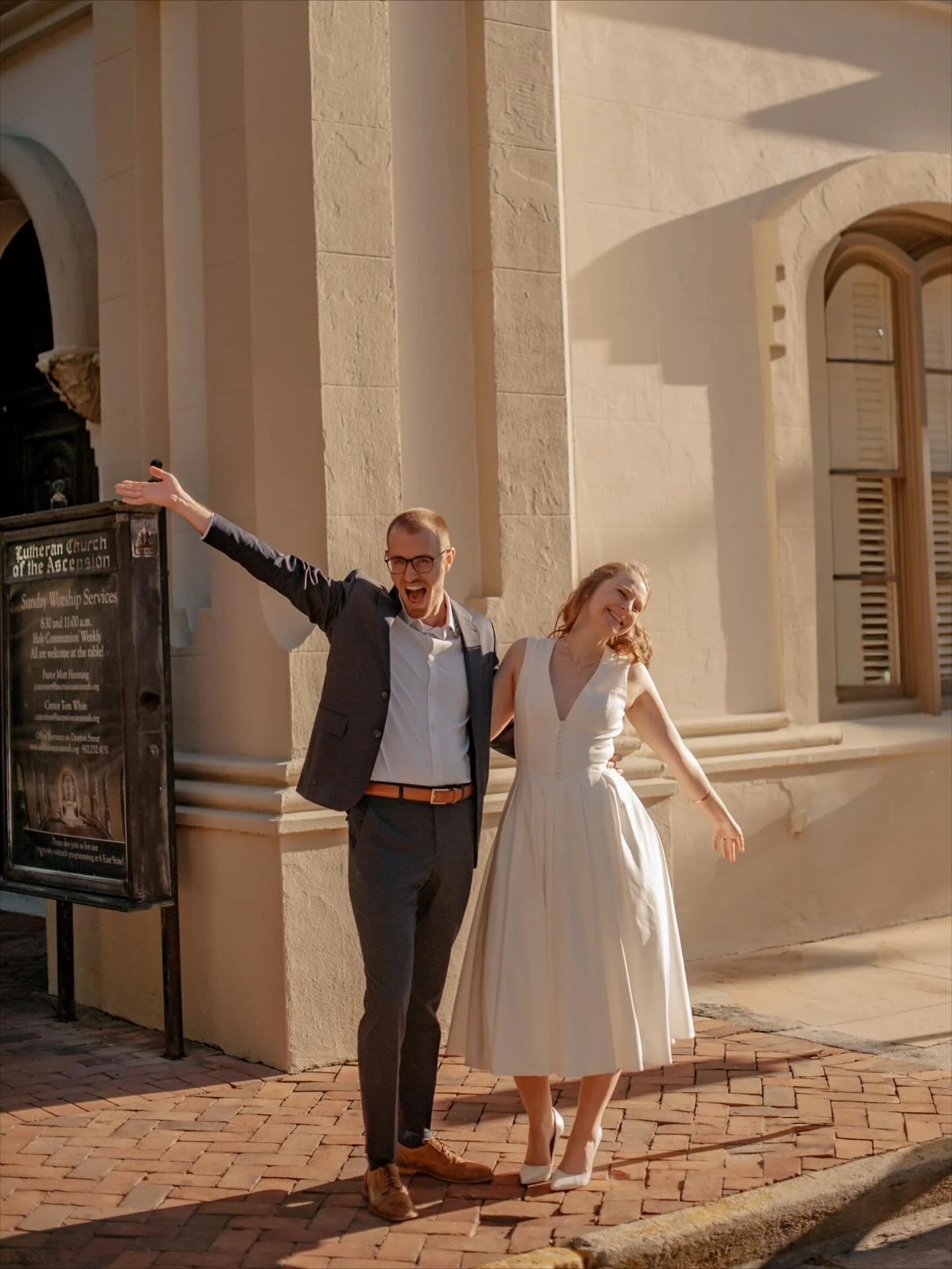 These two cruised into Savannah on October 17 to elope in the very church where the bride&rsquo;s grandparents did on Valentine&rsquo;s Day 1944. So special &amp; so honored I got to celebrate with them! Congrats you two 🥂