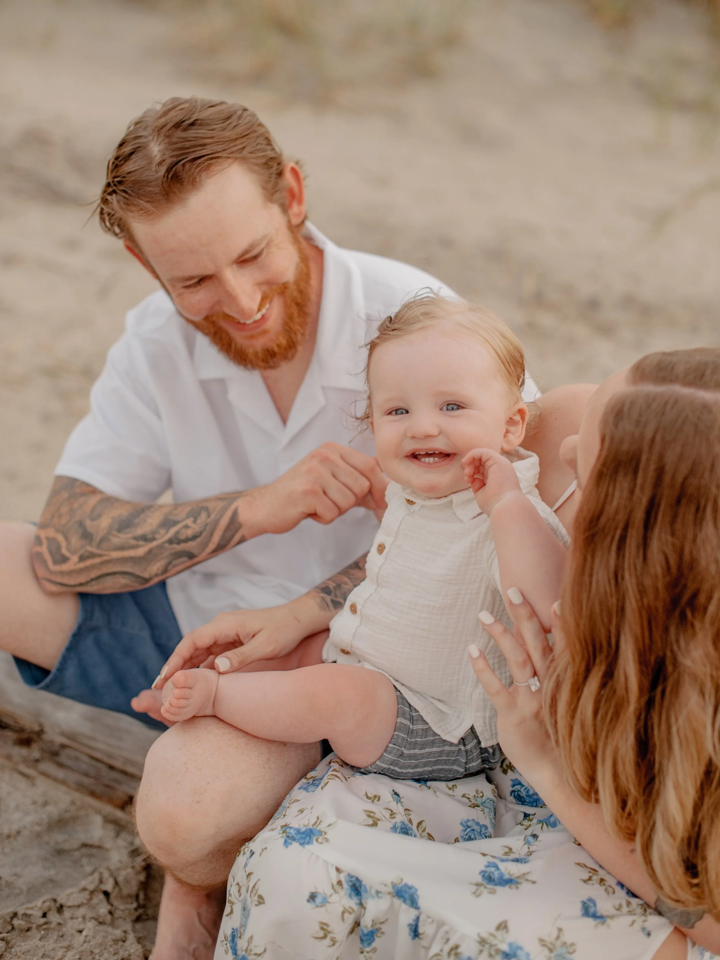 Sunset with the McGlasson family&mdash; with the sweetest grins from little Bennett 🫶🏼🌾