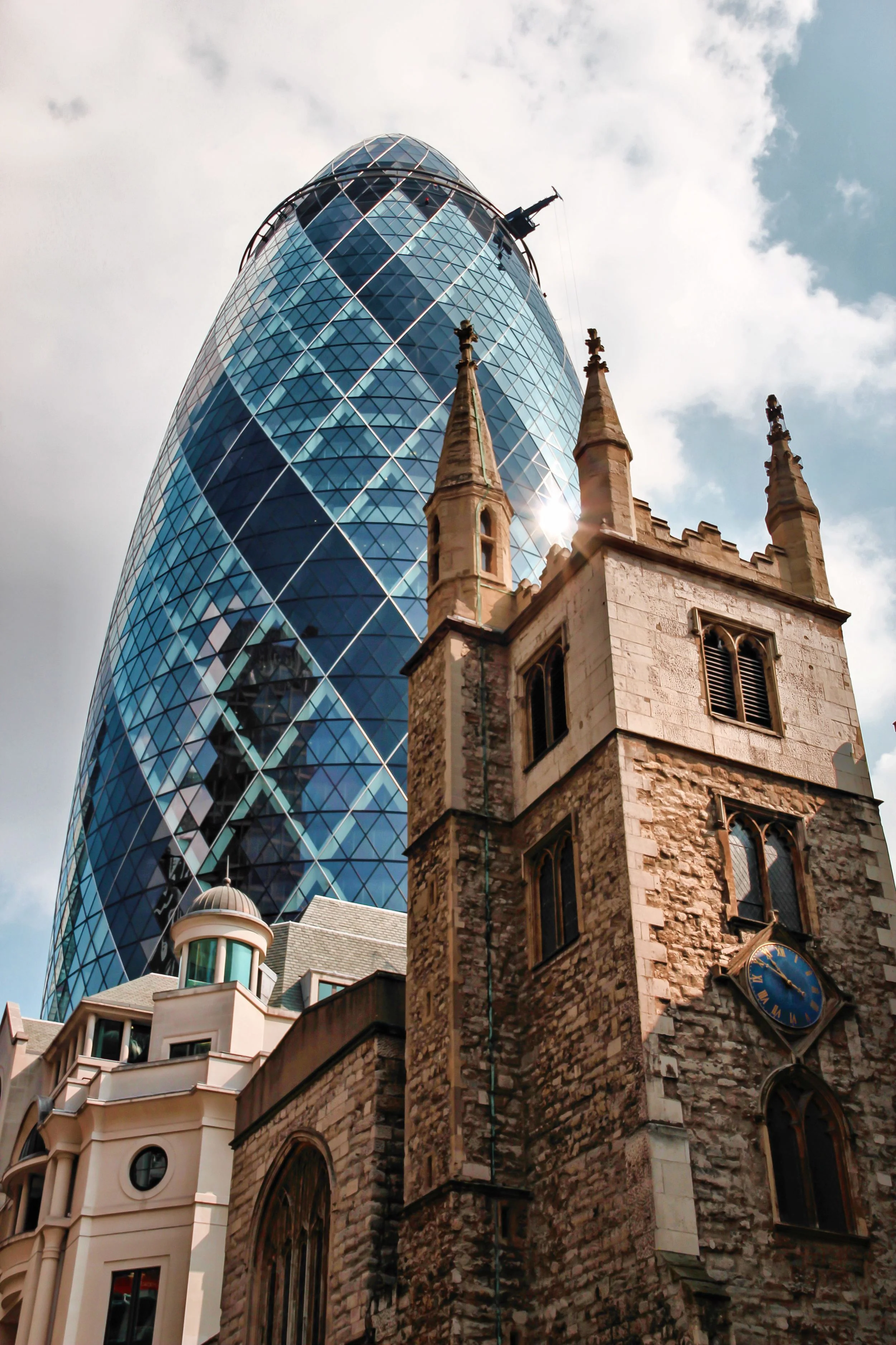 St Andrew Undershaft Church & THE GHERKIN, The CITY OF LONDON