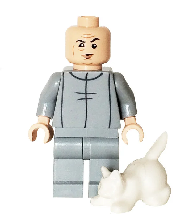 .. the Evil Genius (complete with white cat)