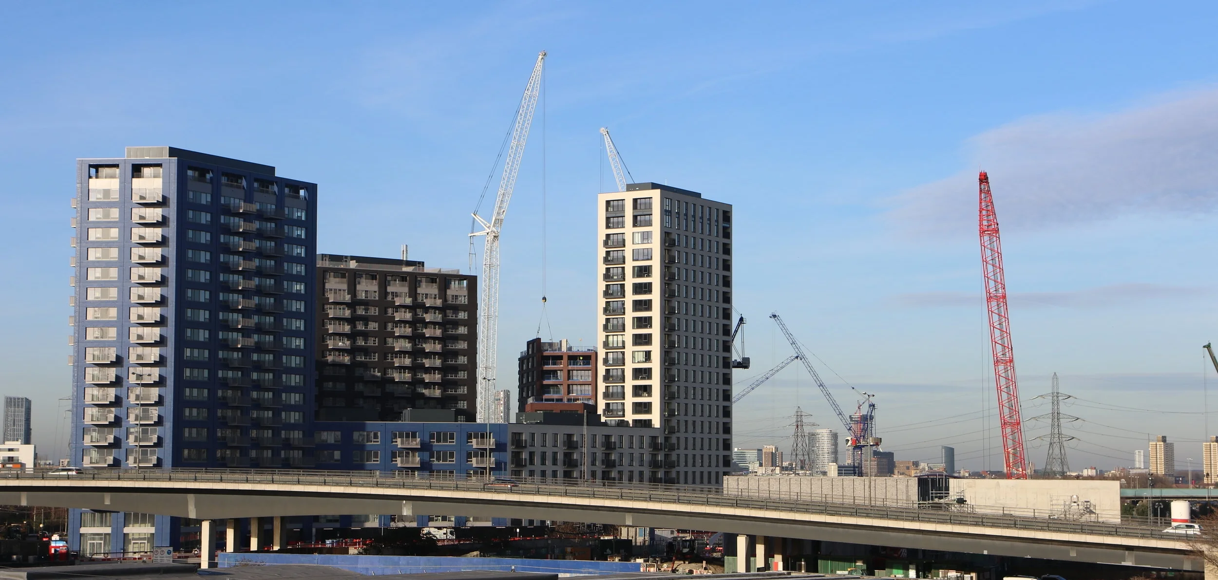 New Blocks going up in construction of London City Island - This photo was taken from our office so you can see how close we are!