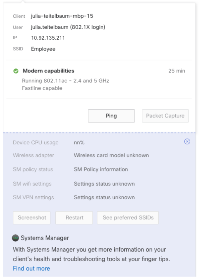 Up-sell products within the component to show users the potential of a full-stack Meraki solution.