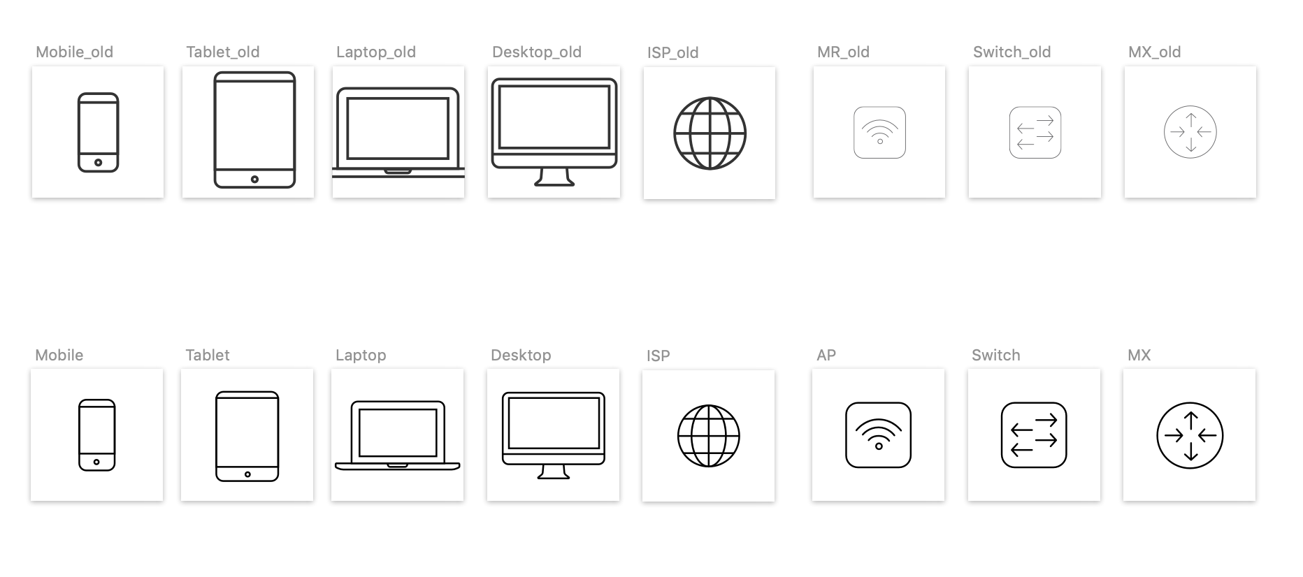 Cleaned up the icons to be of the same ratio, clean CSS, and same stroke-width+color