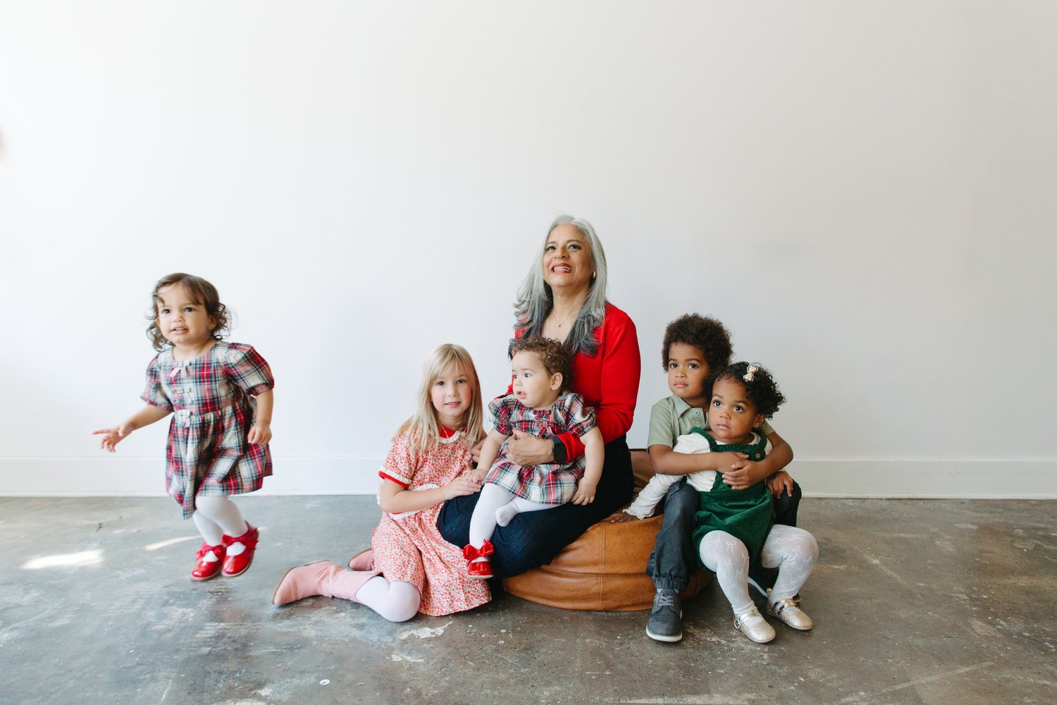 Family photo session in the studio