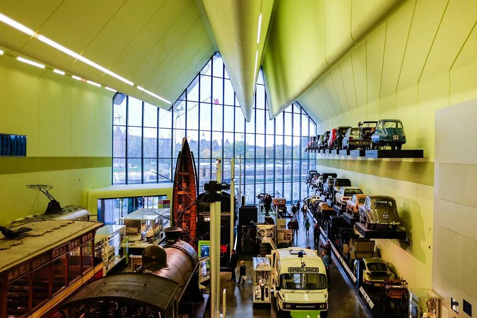 Inside Riverside Museum in Glasgow, Scotland