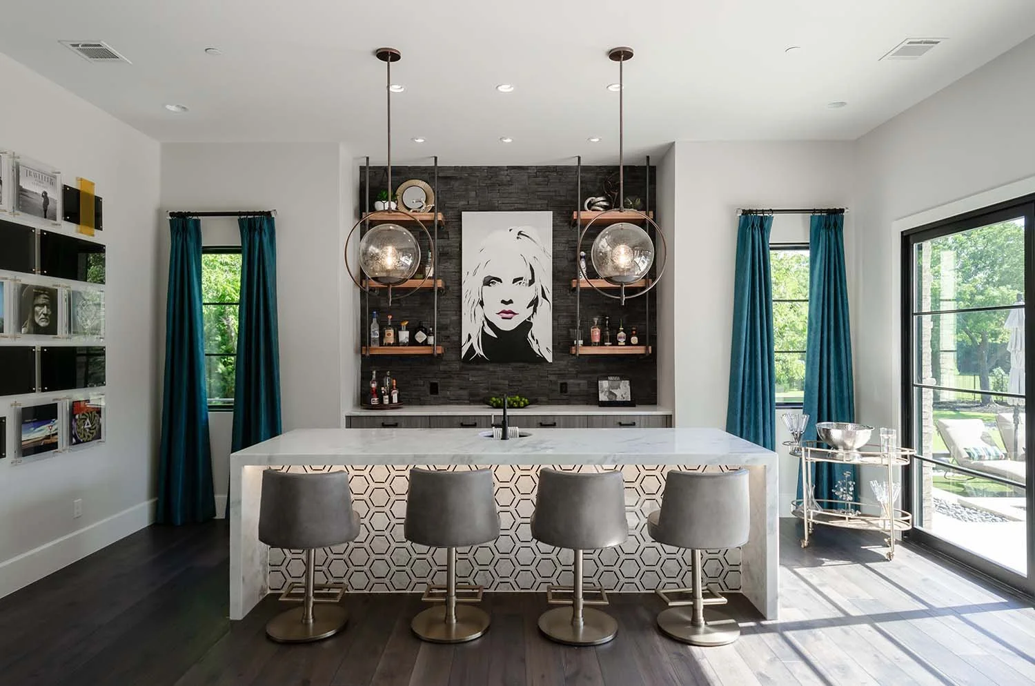 Sophisticated Home Bar and Wine Cellar