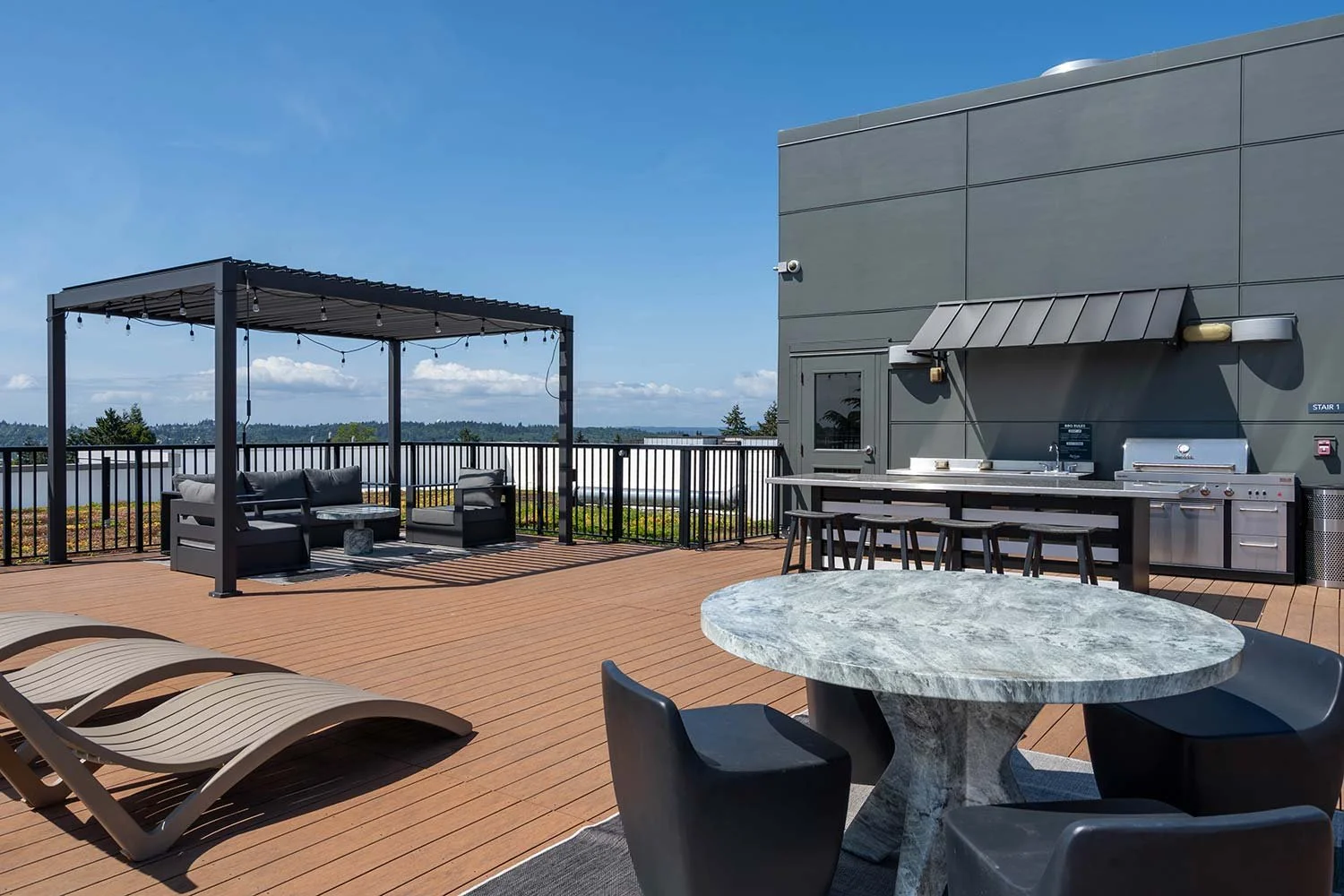 Outdoor living terrace in PNW