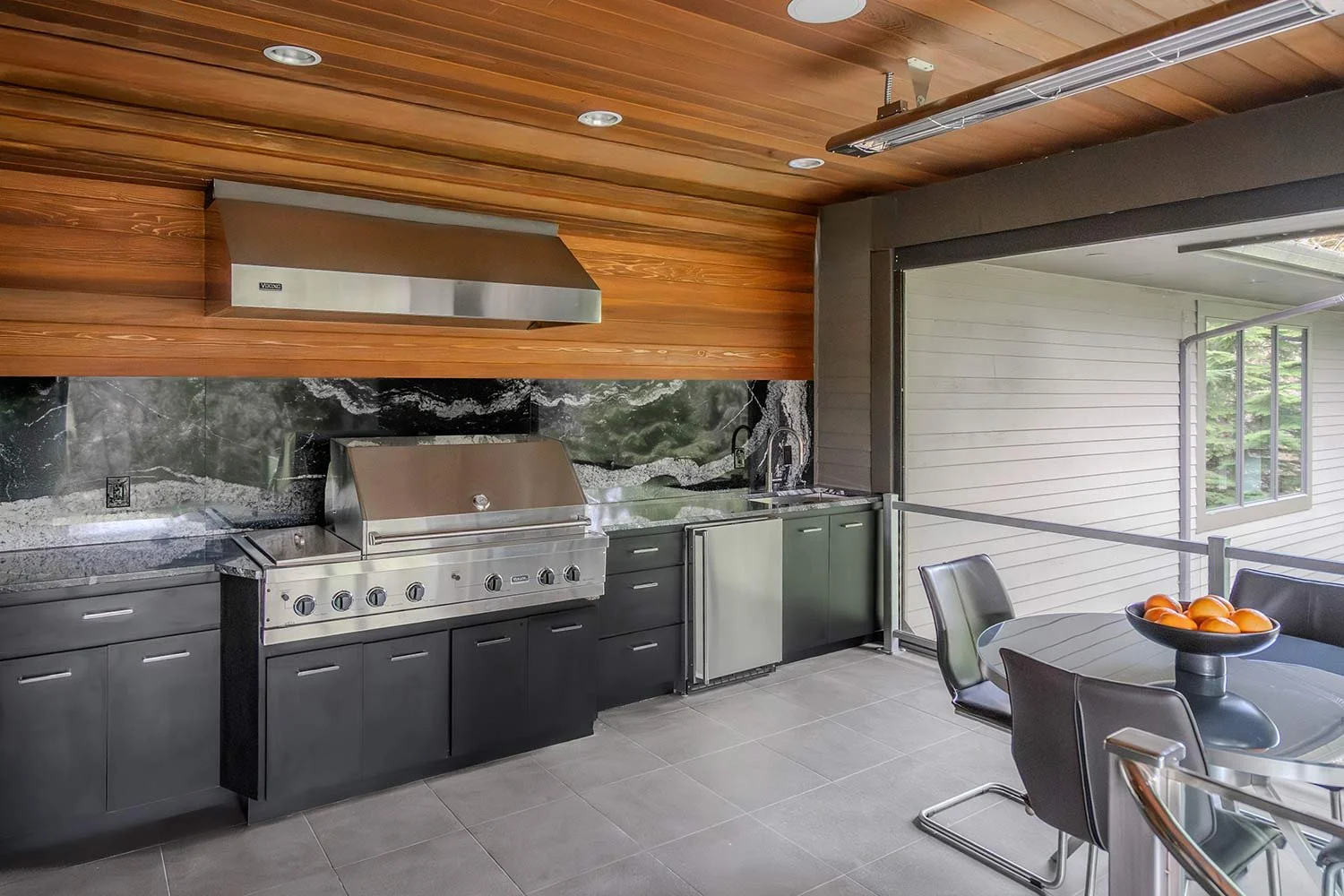 High end outdoor living area for upscale living.