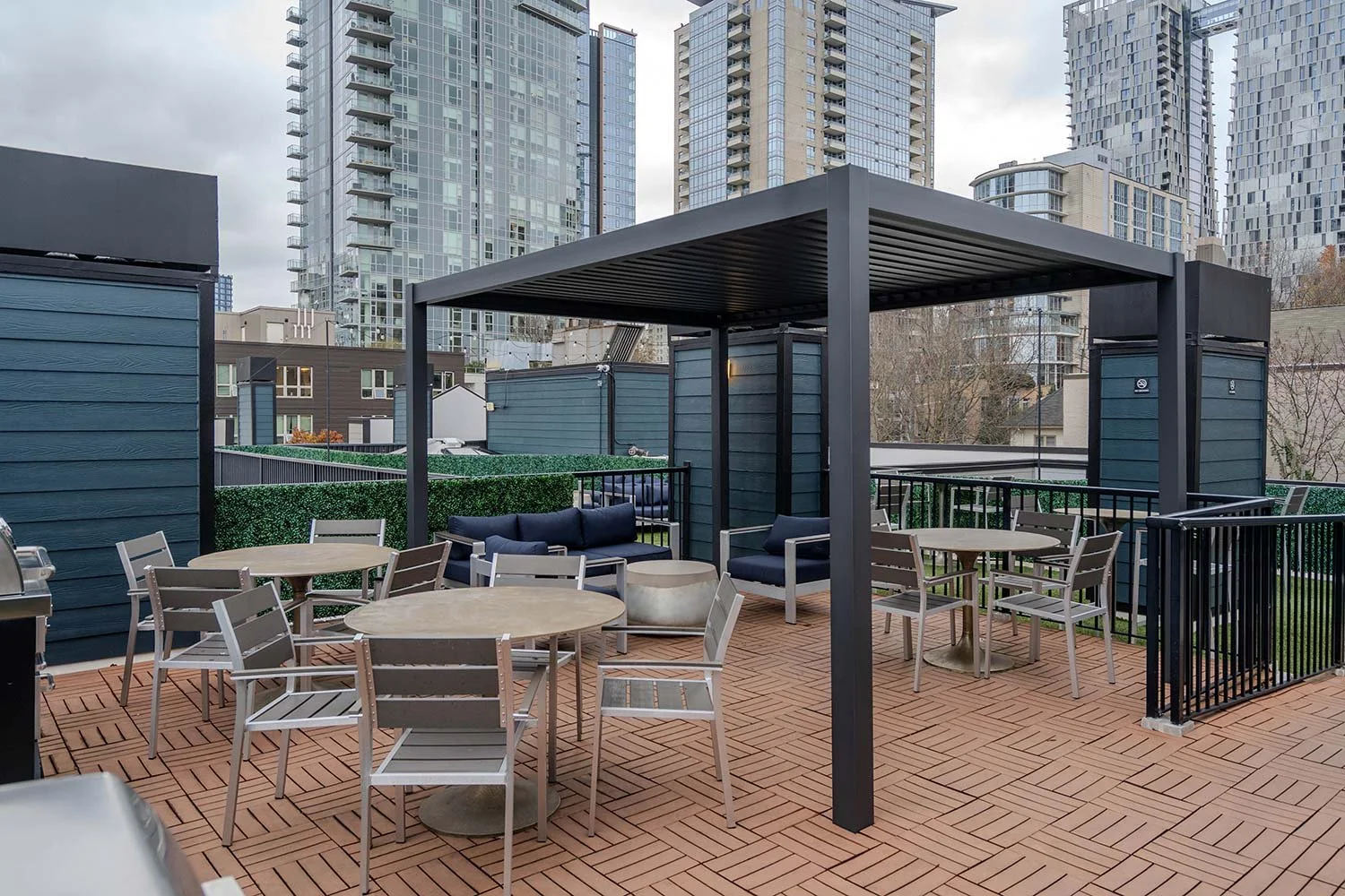Unique outdoor living area done by interior designer.