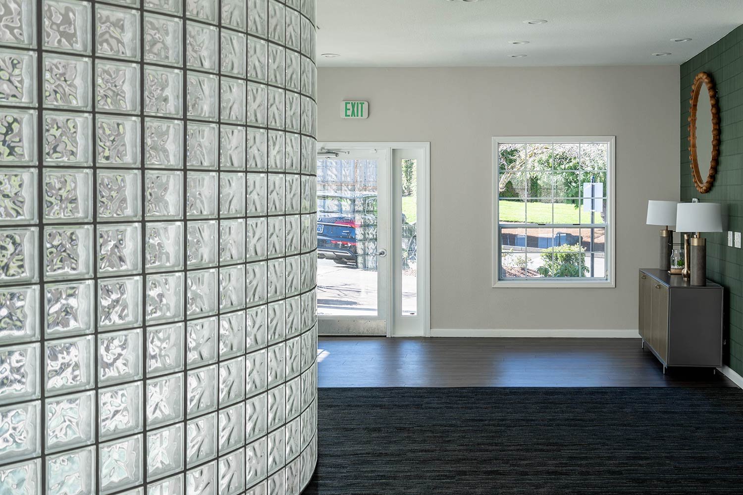 light-filled entryway for commerical design