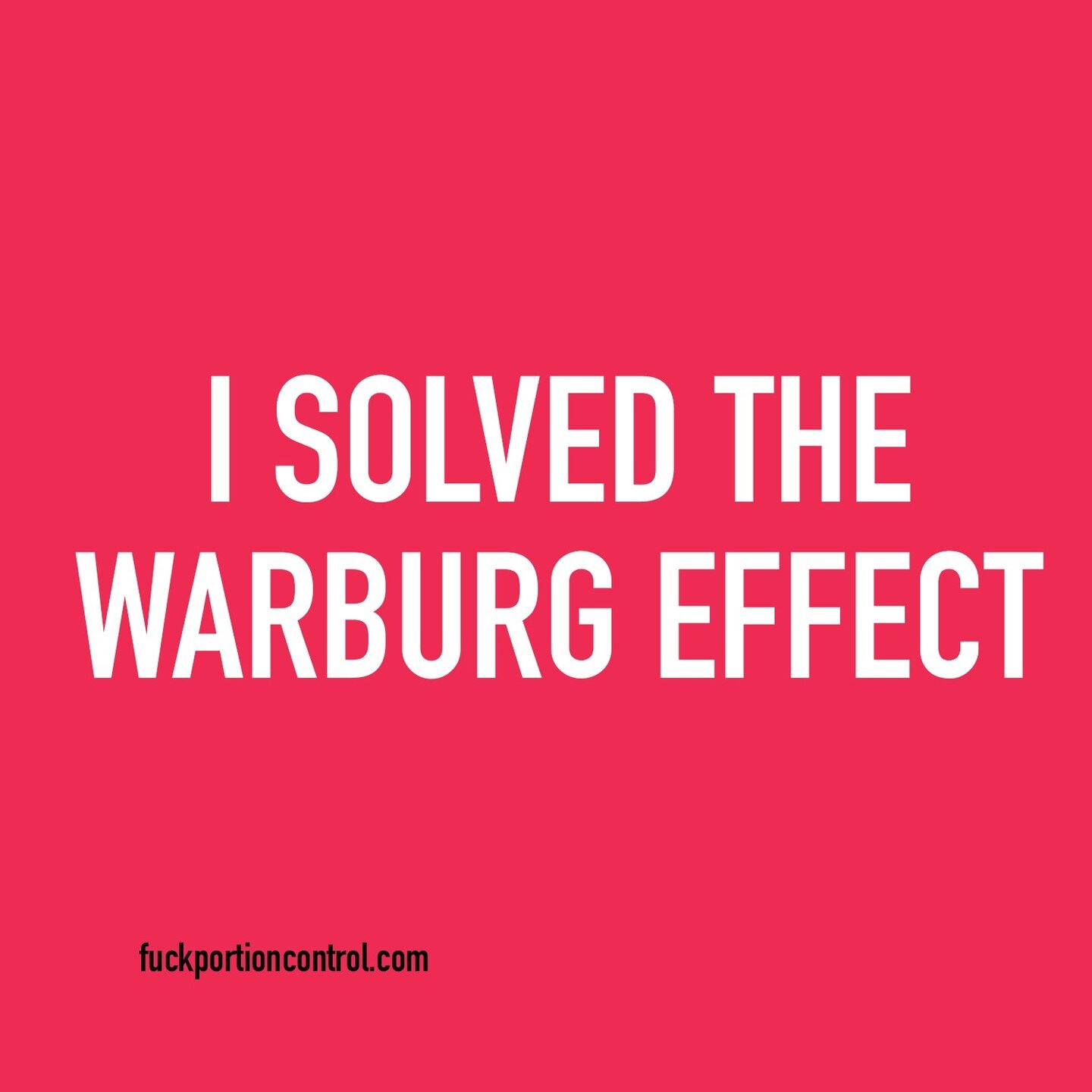 The Warburg Effect is a biological problem in cancer where cells cannot respirate properly even when there is adequate oxygen available. During the course of my research I inadvertently solved this problem and the information is now included in my bo