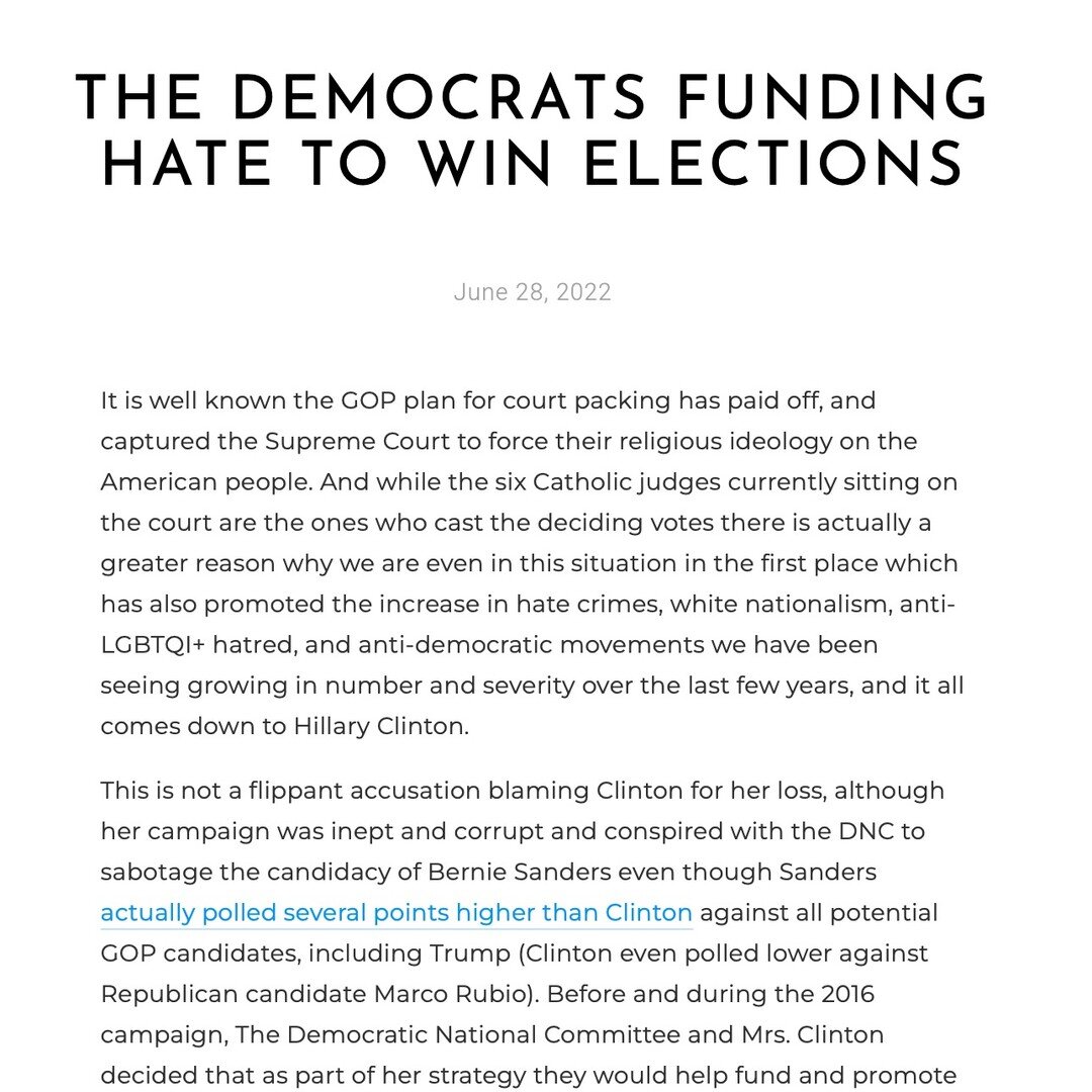 Most of us on the left are not aware that Democrats bear most of the blame for the current state of our politics. Hilary Clinton literally helped fund Donald Trump because she thought (wrongly) she could beat him because he was so insane. Adam Schiff