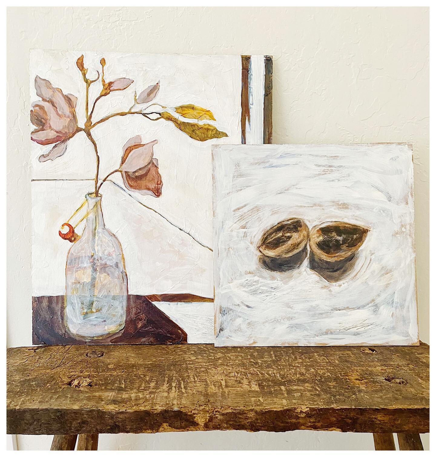 My crazy talented friend @ello_livia let me buy these these-don&rsquo;t-really-count-they-are-literally-the-first-things-I-painted-in-art-school paintings from her. Umm ok. Whatever man....mine would look like I drew them with my eyes closed and the 