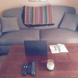 I have since moved and this is no longer my couch. It's bittersweet.