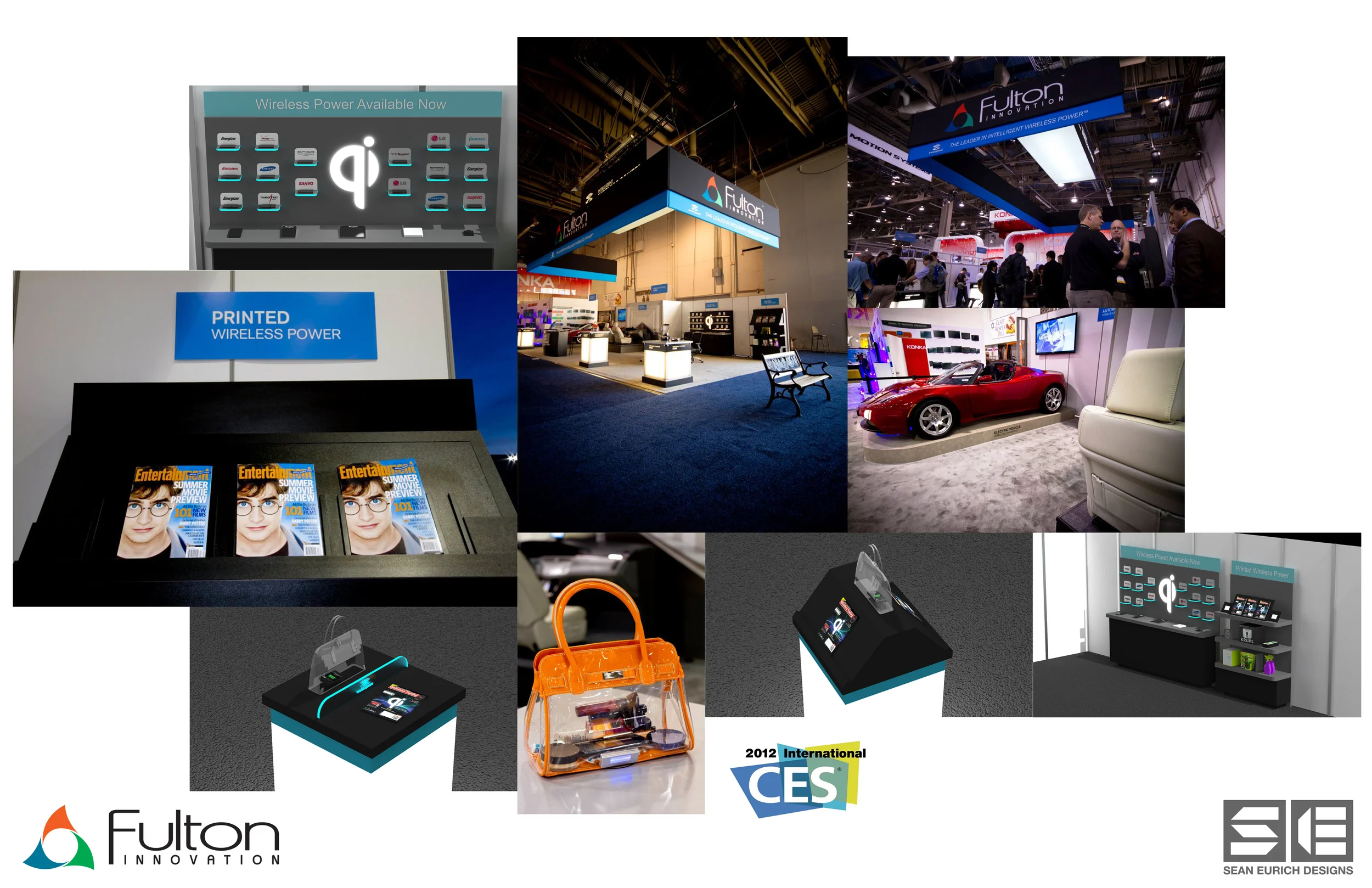  Renderings and photos showing some of my contributions to the 2012 Consumer Electronics Show. &nbsp;I helped create renderings of the exhibit and built prototypes including wireless, light up magazines and packaging. 