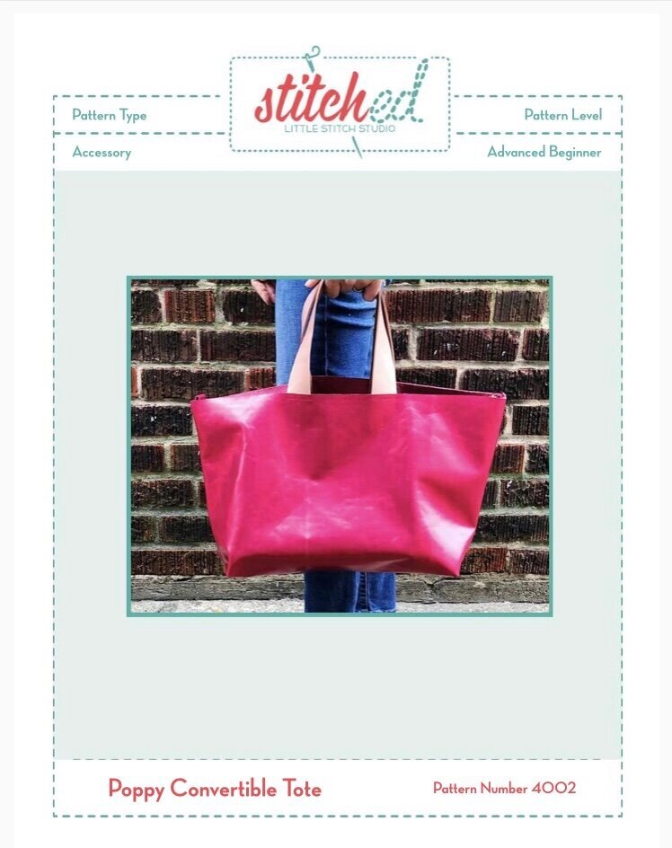 How to sew a leather bag, free PDF sewing pattern and tutorial
