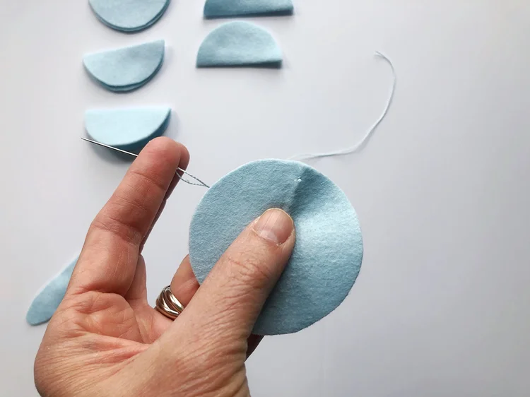 felt bunny place holder ornament