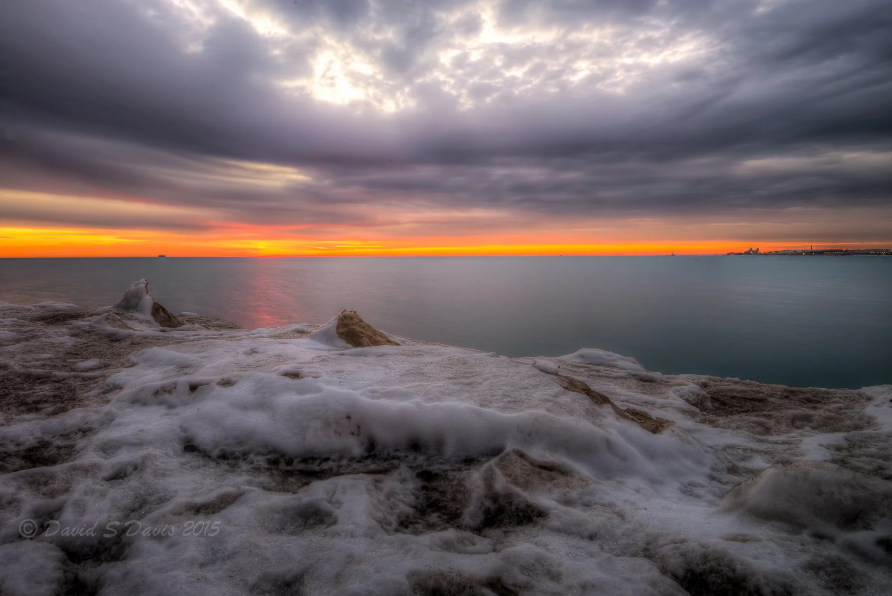 Sunrise over Lake Michigan