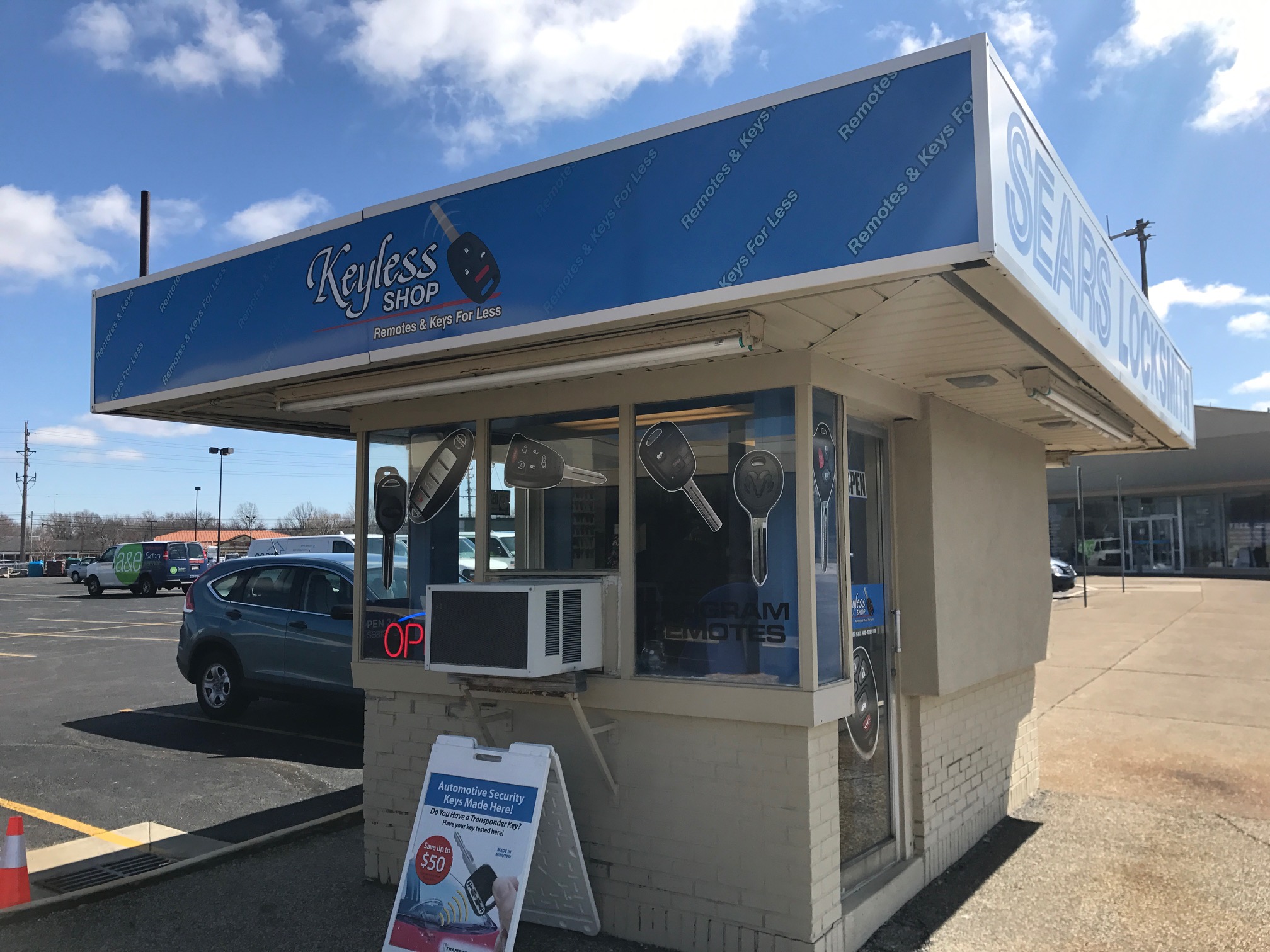 The Key Shop at Sears Cleveland. Now owned and operated by The Keyless Shop Automotive Locksmiths. 