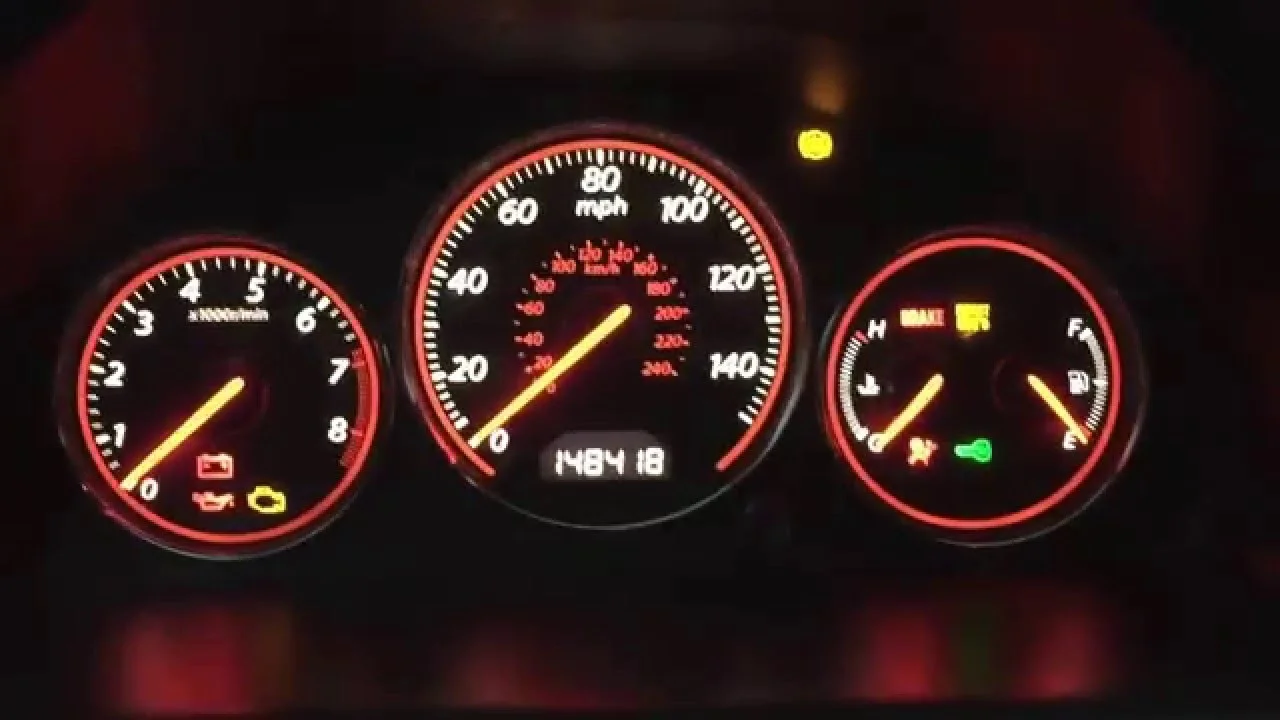 Flashing green light on bottom right corner is security light for Honda vehicles.
