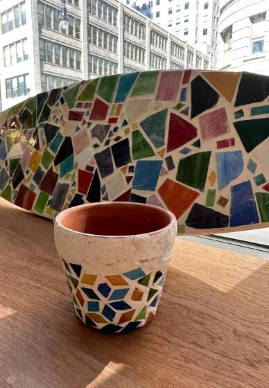MOSAIC POT MAKING