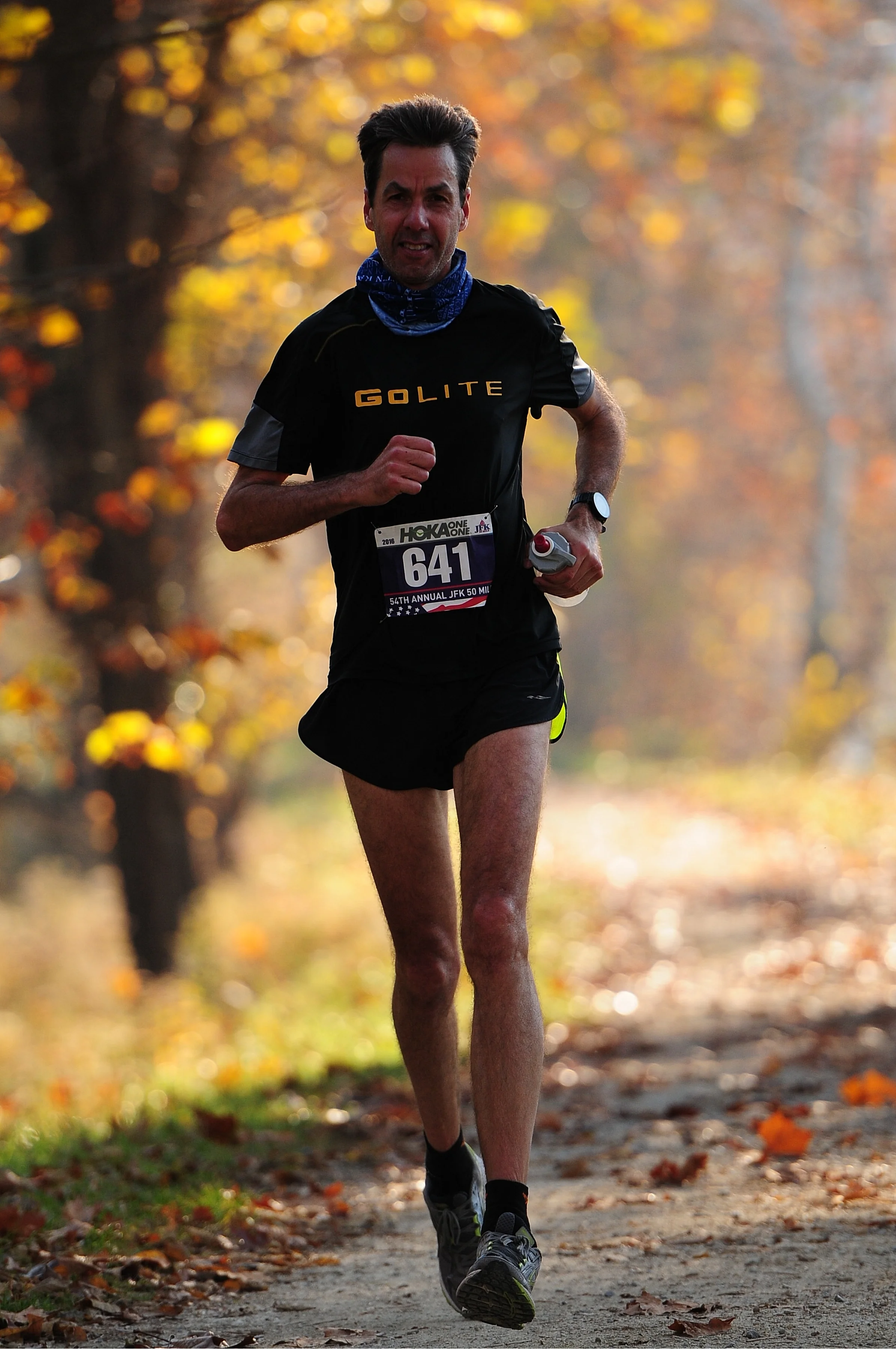 Stefan sporting the flash on his way to a great jfk 50 mile finish