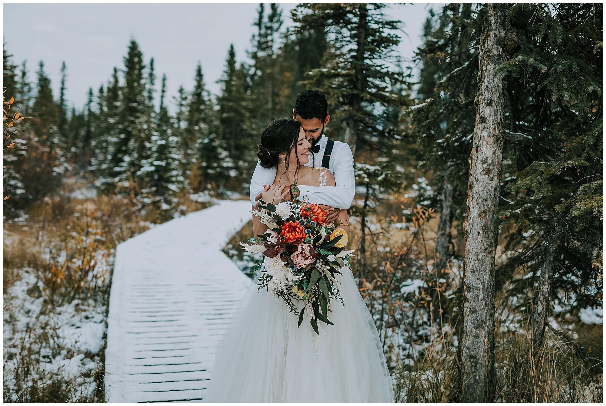 ALEX + AMBER | CANMORE WINTER WEDDING